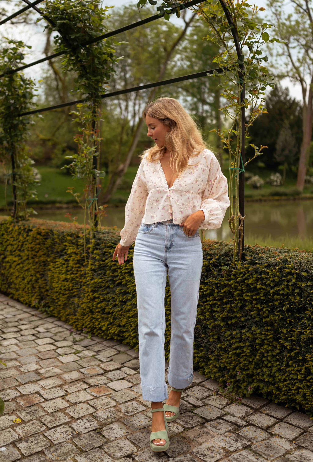 Blouse Archie - écrue à fleurs