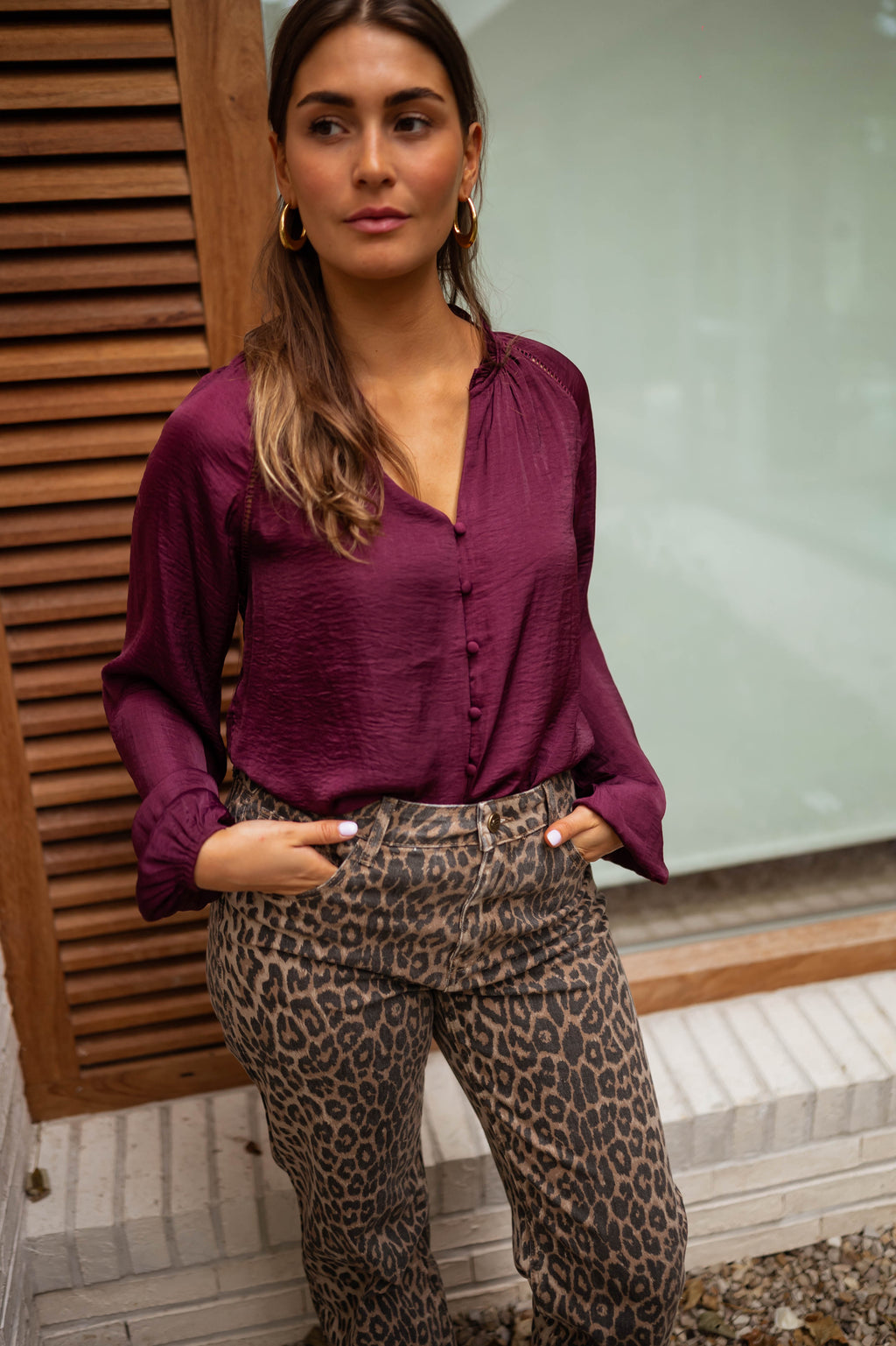 Blouse Janelle - bordeaux