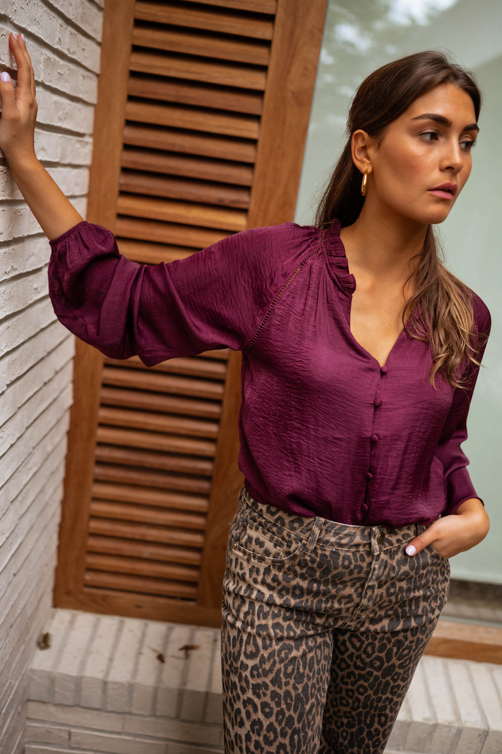 Blouse Janelle - bordeaux