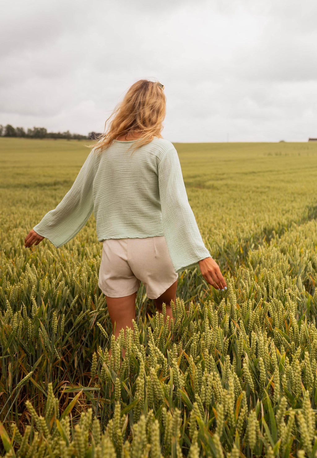 Meda blouse - sea green