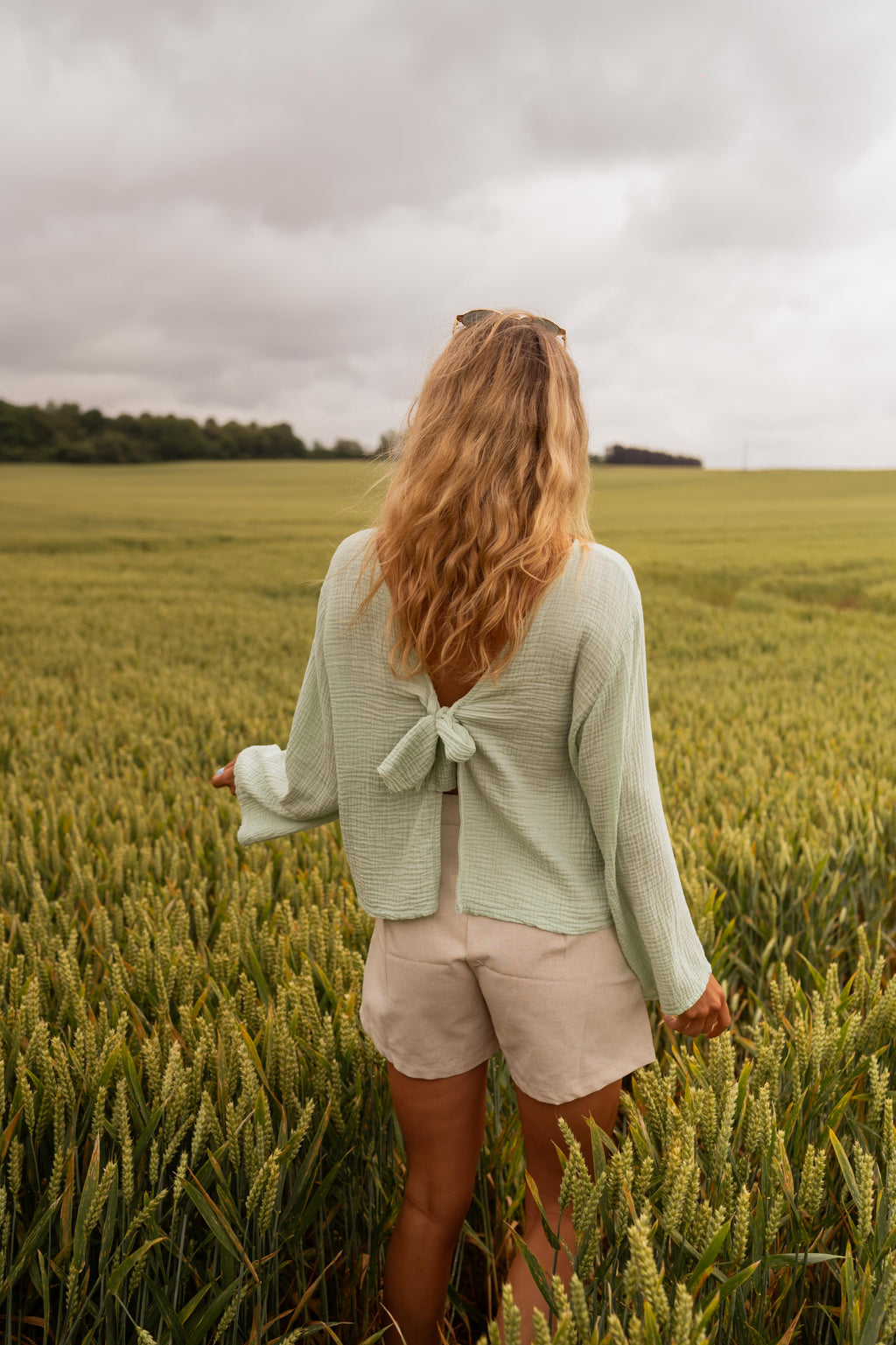 Meda blouse - sea green