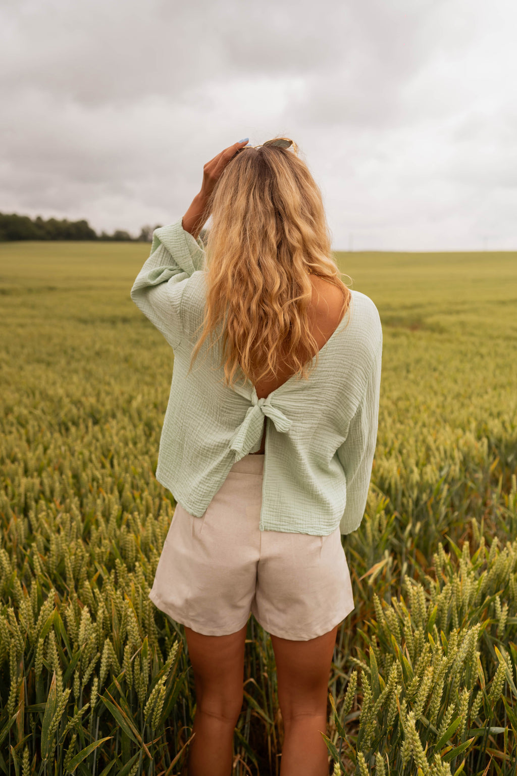 Meda blouse - sea green