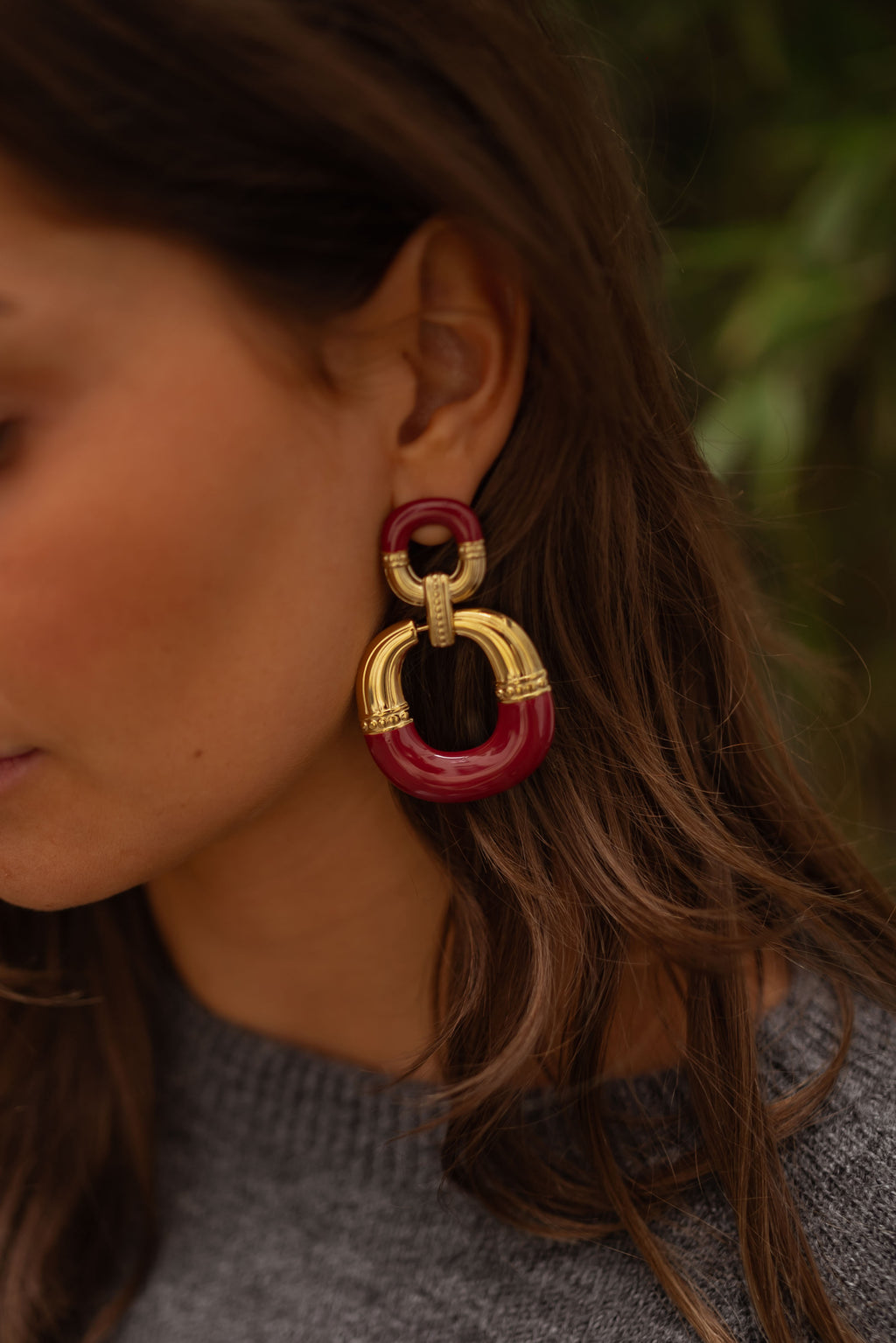 Boucles d’oreilles Fexi - bordeaux