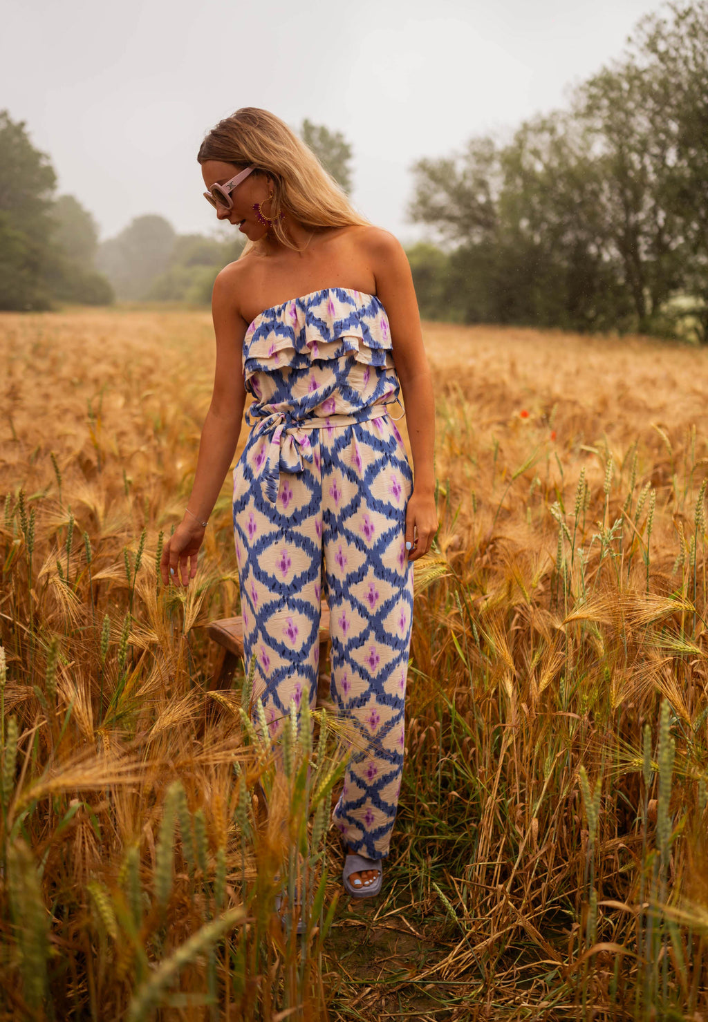 Teus jumpsuit - blue and pink