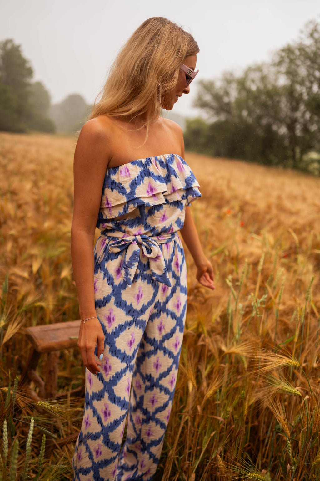 Teus jumpsuit - blue and pink