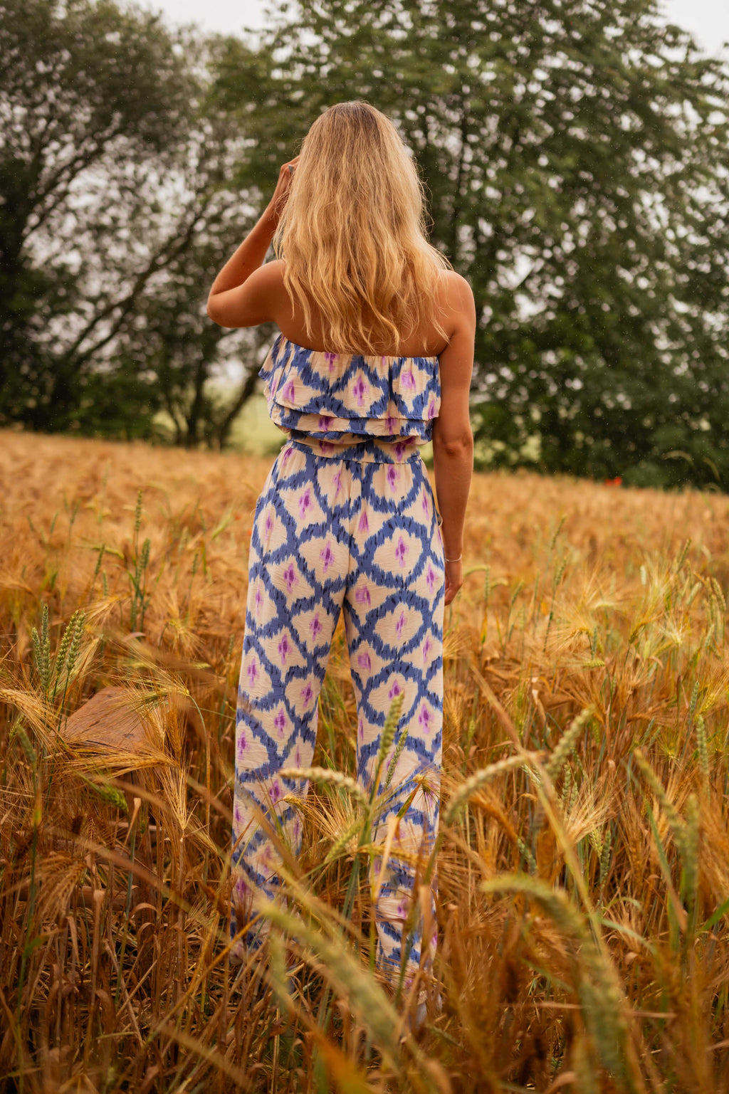 Teus jumpsuit - blue and pink