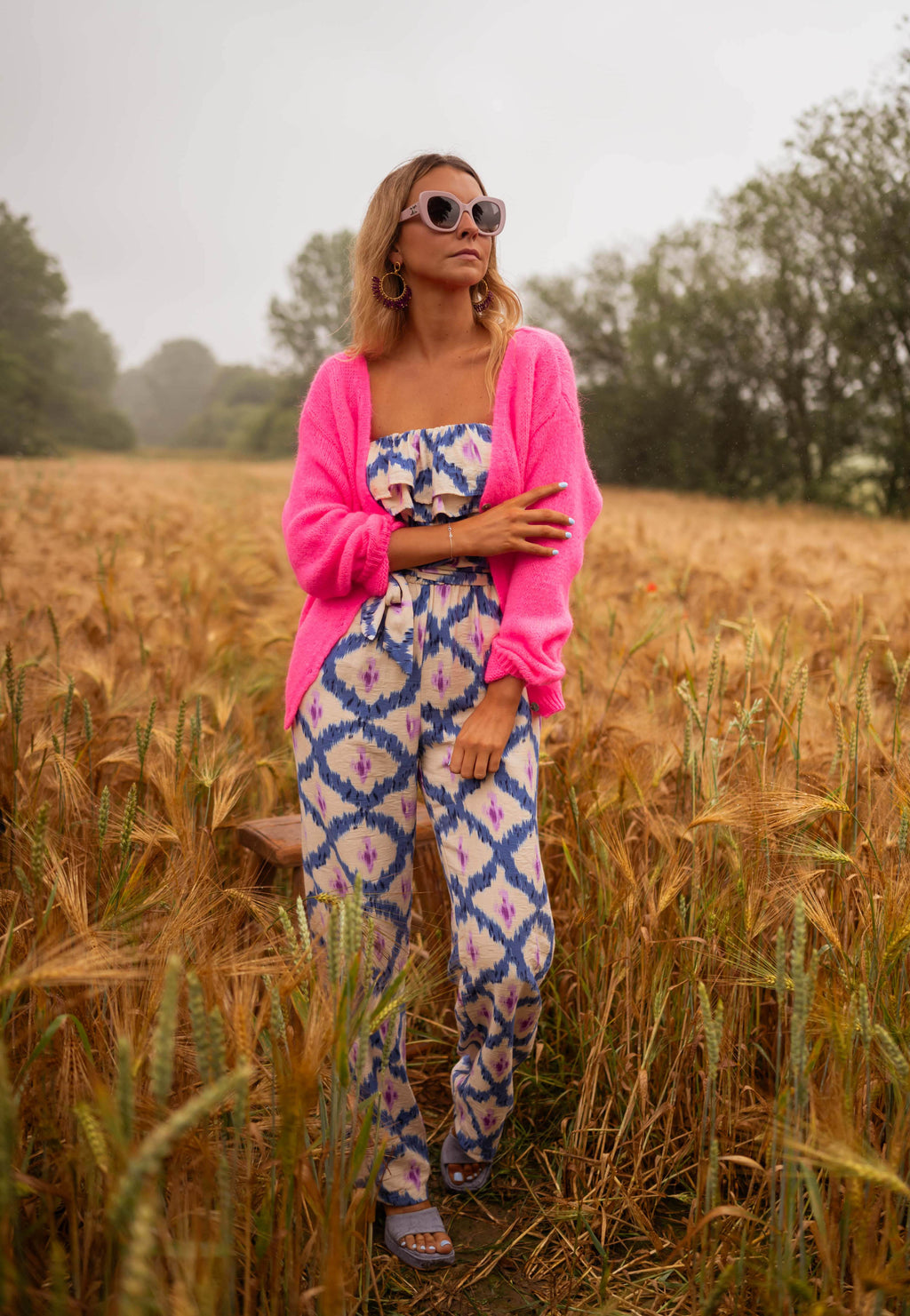 Teus jumpsuit - blue and pink