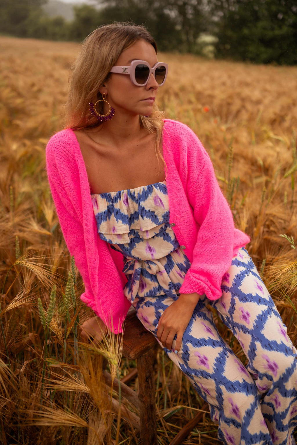 Teus jumpsuit - blue and pink