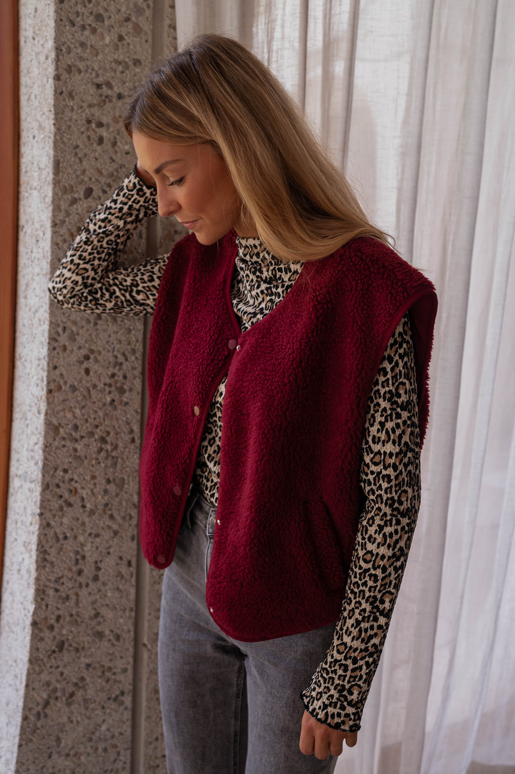 Taoh cardigan - burgundy 