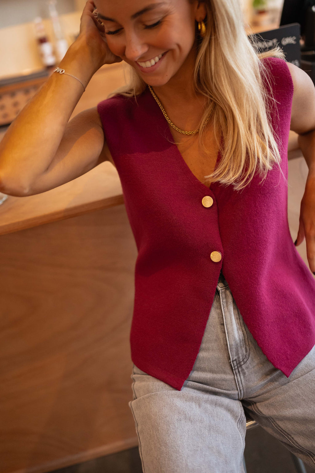 Dolores cardigan - burgundy