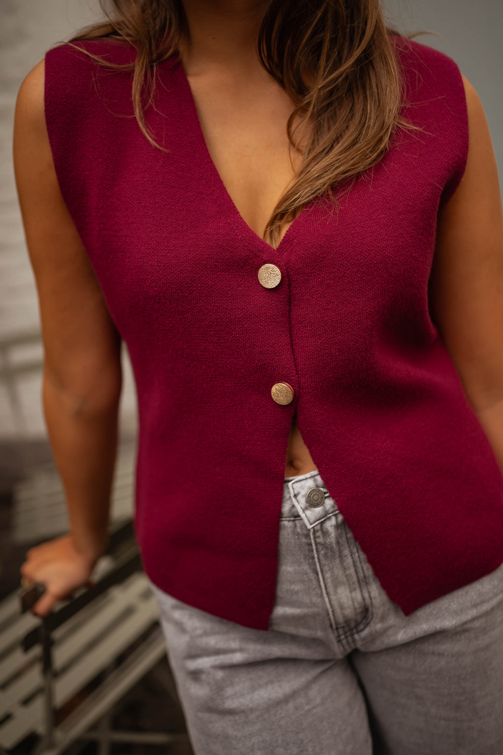 Dolores cardigan - burgundy