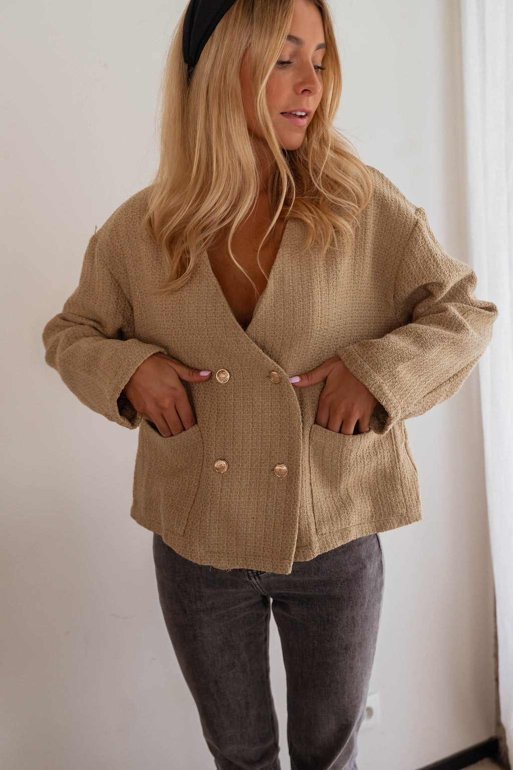 Tessa cardigan - dark beige 