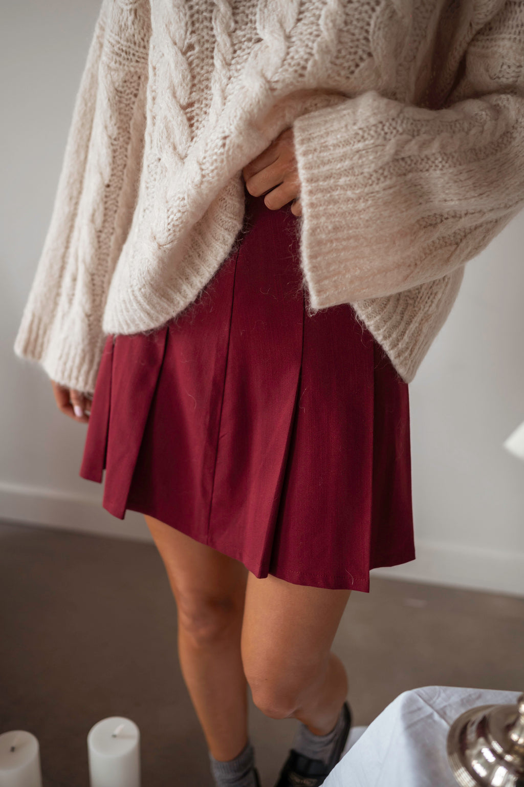 Polie skirt creation - burgundy