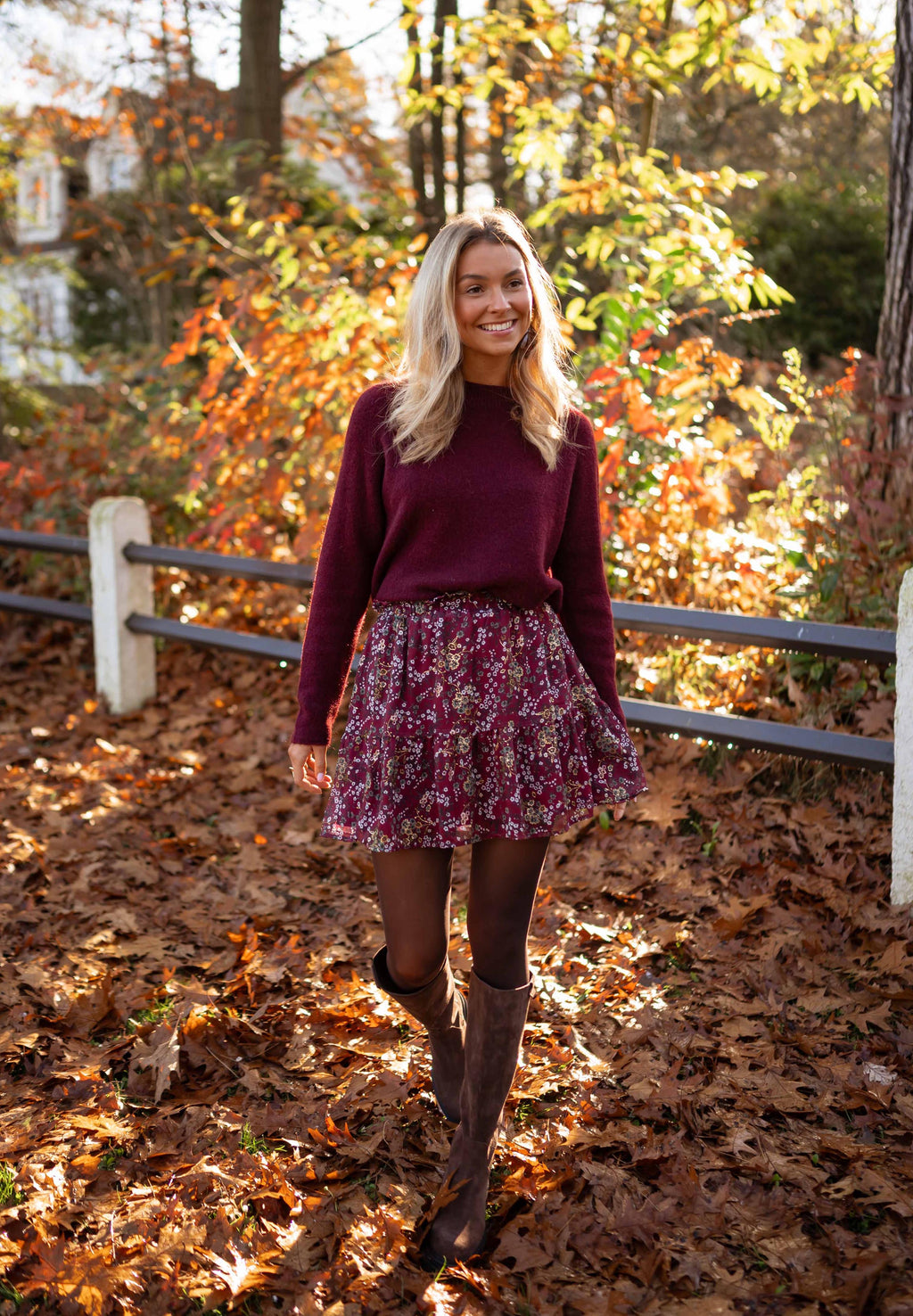 Sisley skirt - burgundy