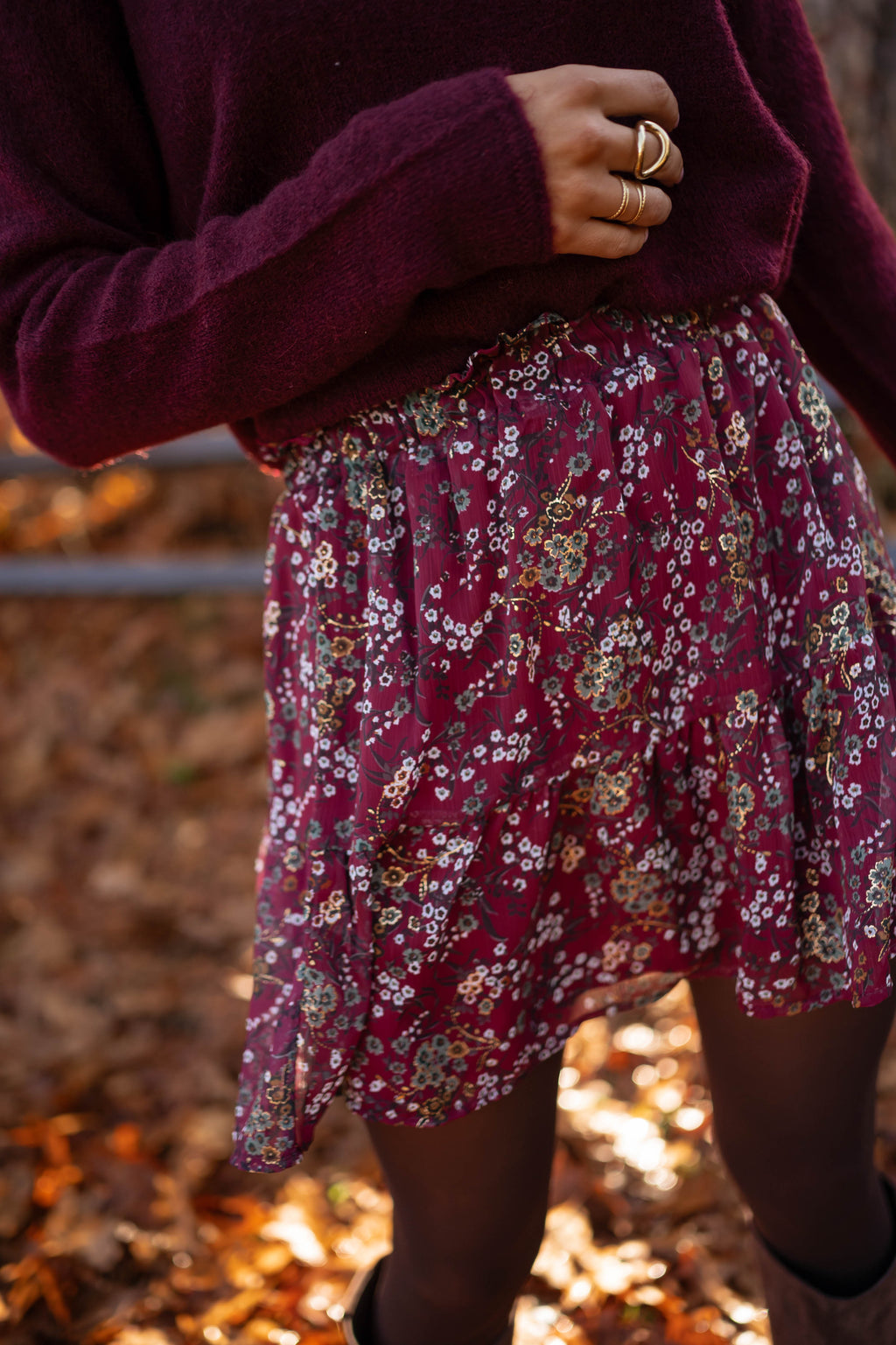 Sisley skirt - burgundy