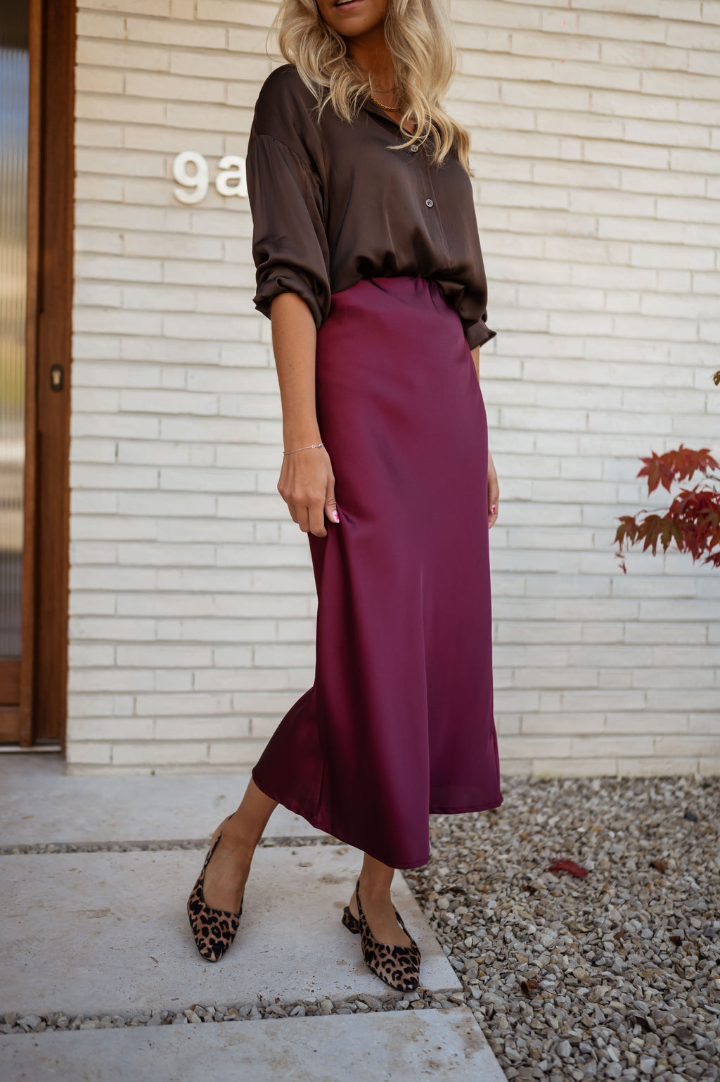 Zina skirt - burgundy