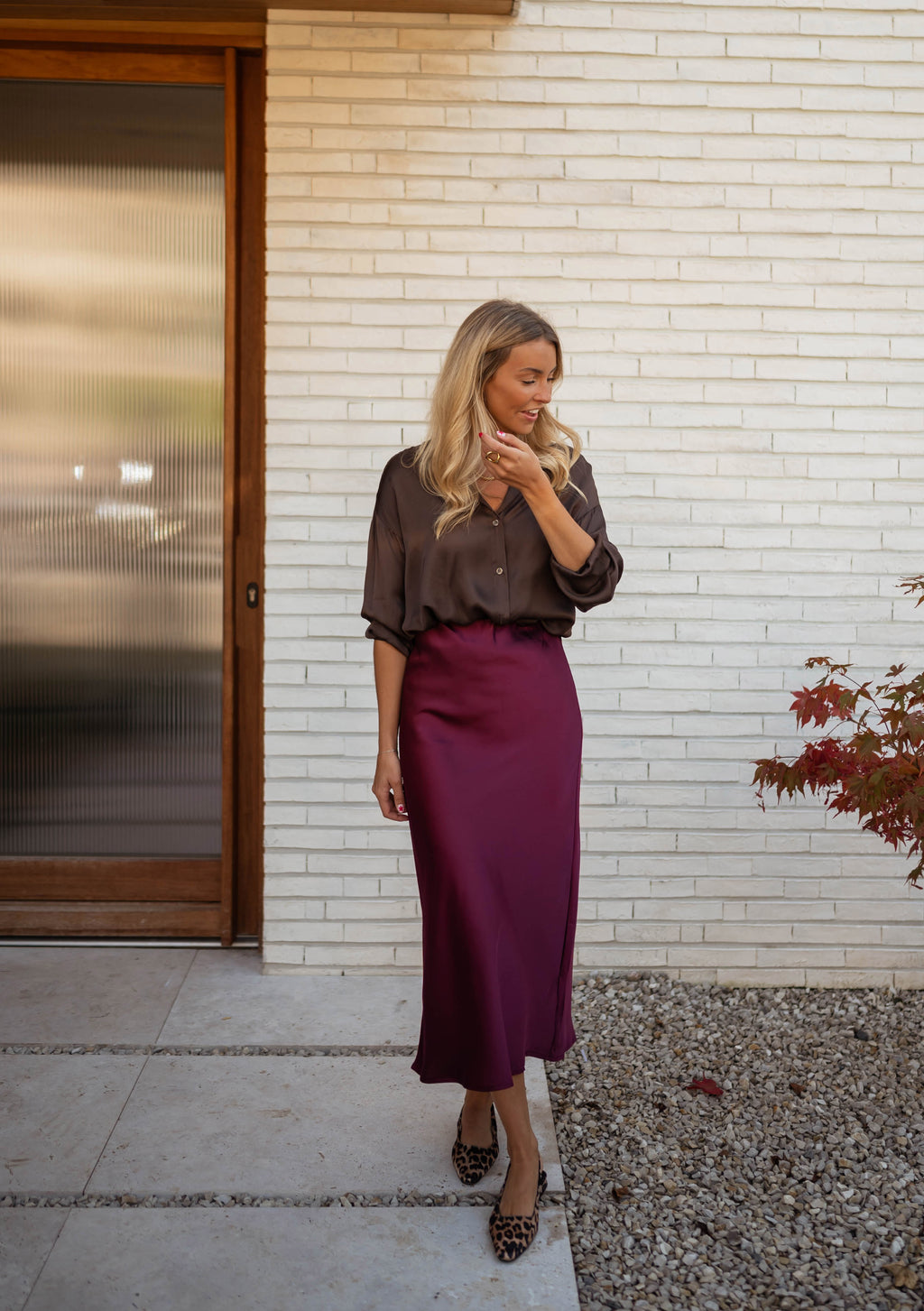 Zina skirt - burgundy