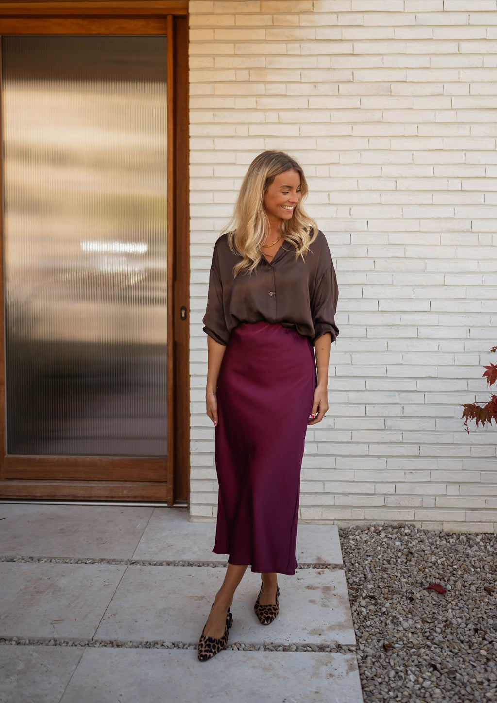 Zina skirt - burgundy