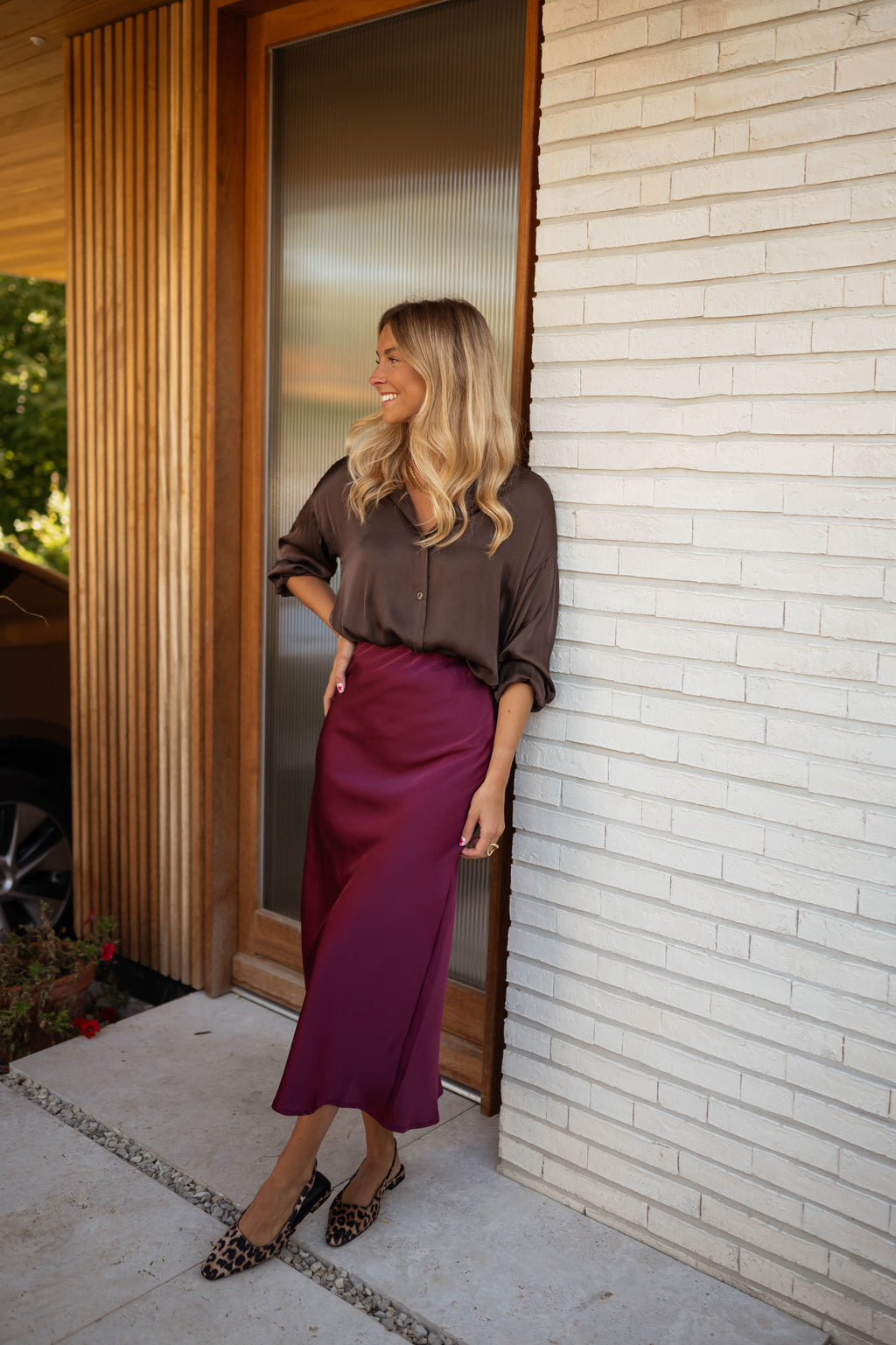 Zina skirt - burgundy