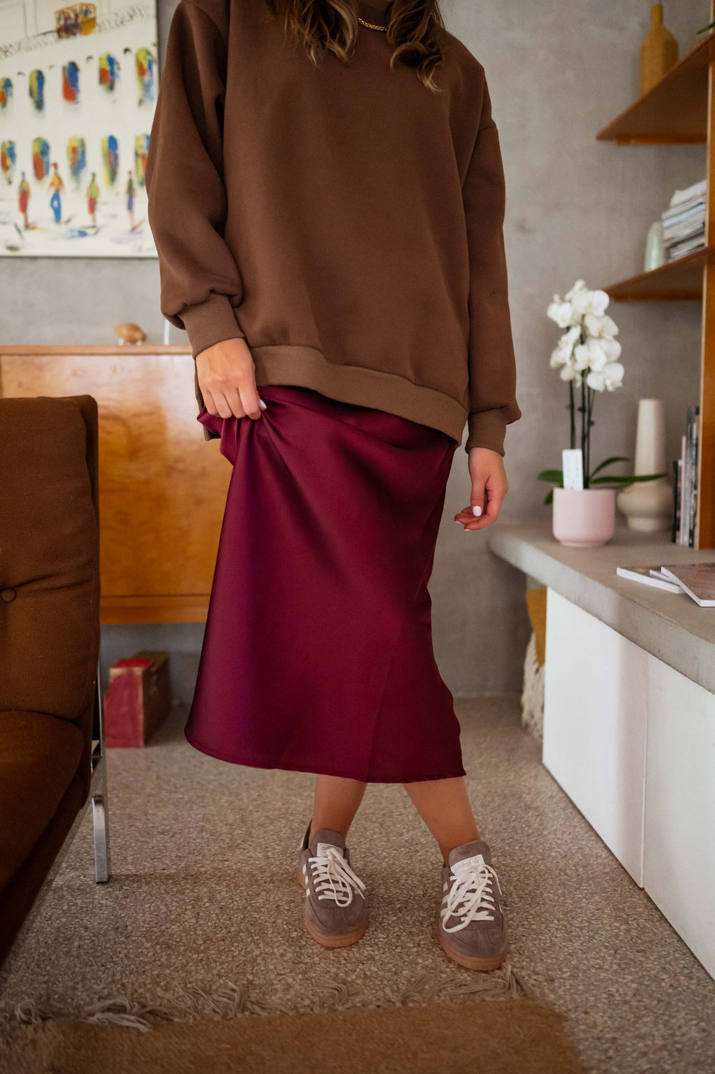 Zina skirt - burgundy