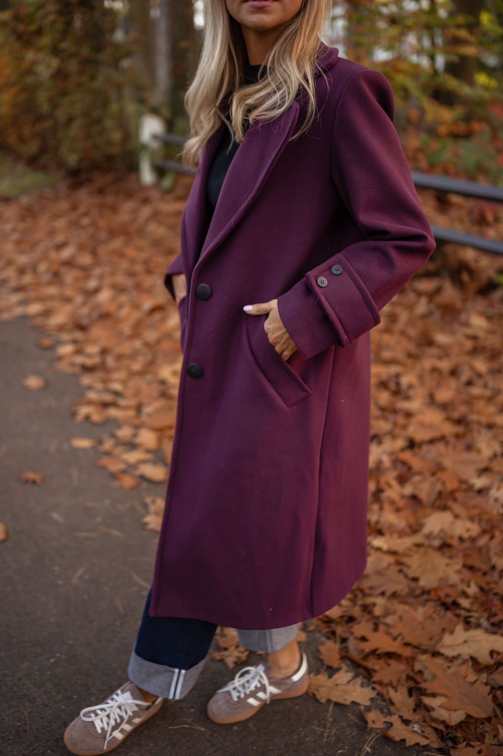 Adam coat - burgundy