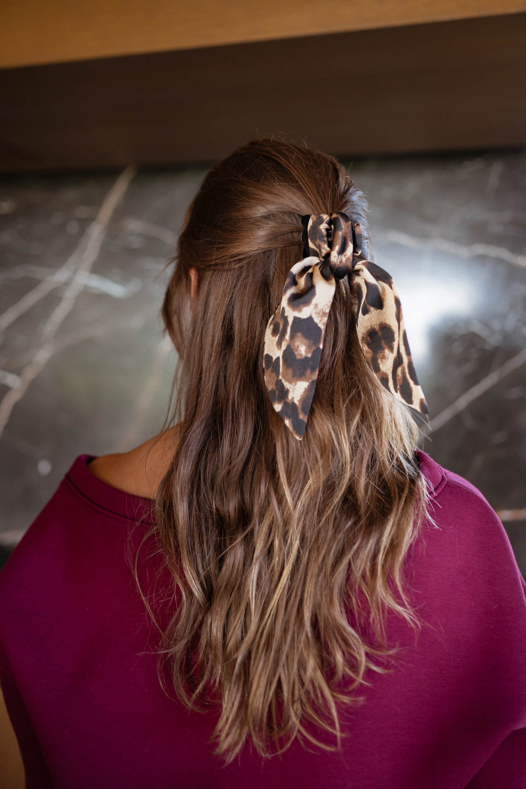 Jersy hairclip - leopard