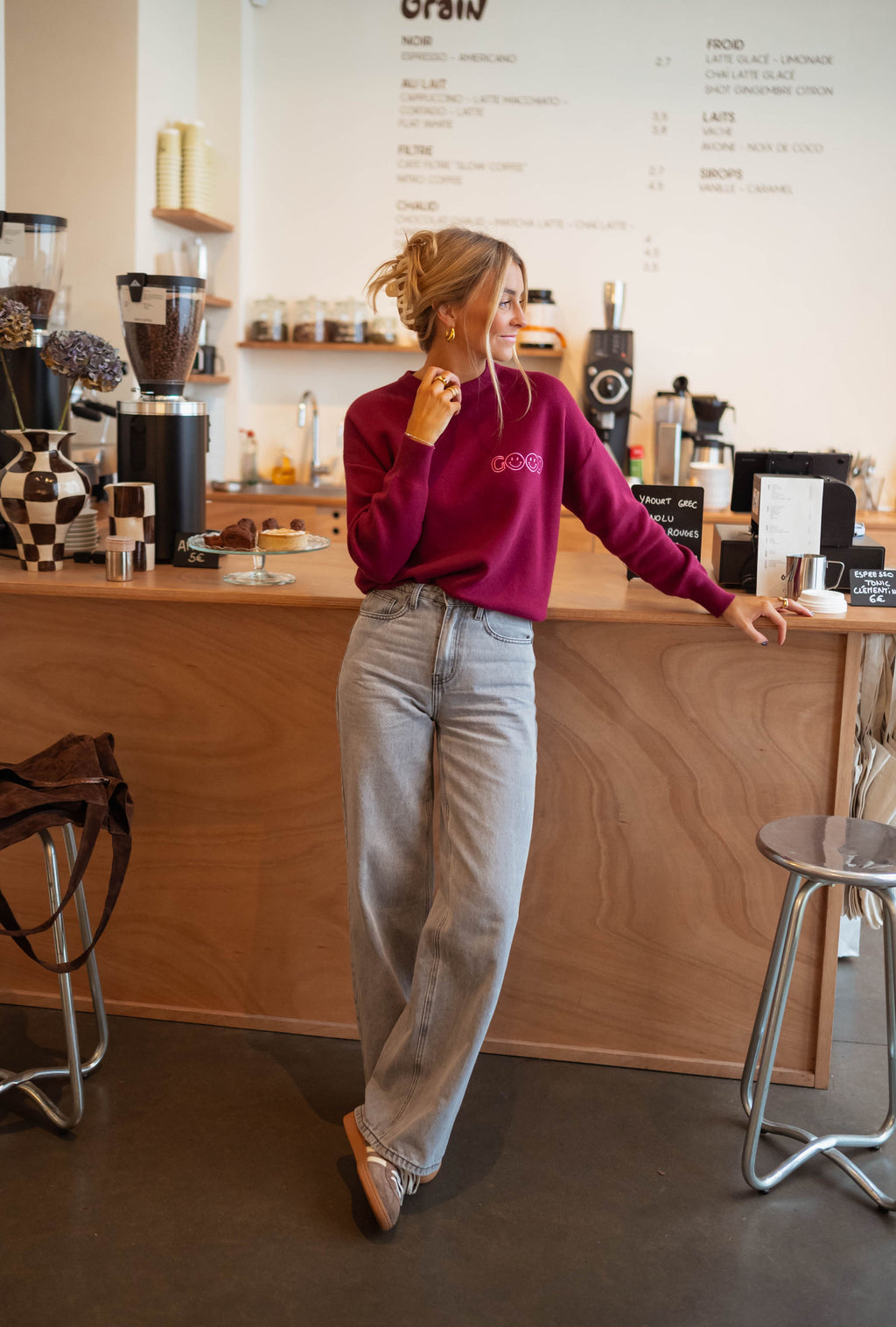 Good sweater - burgundy