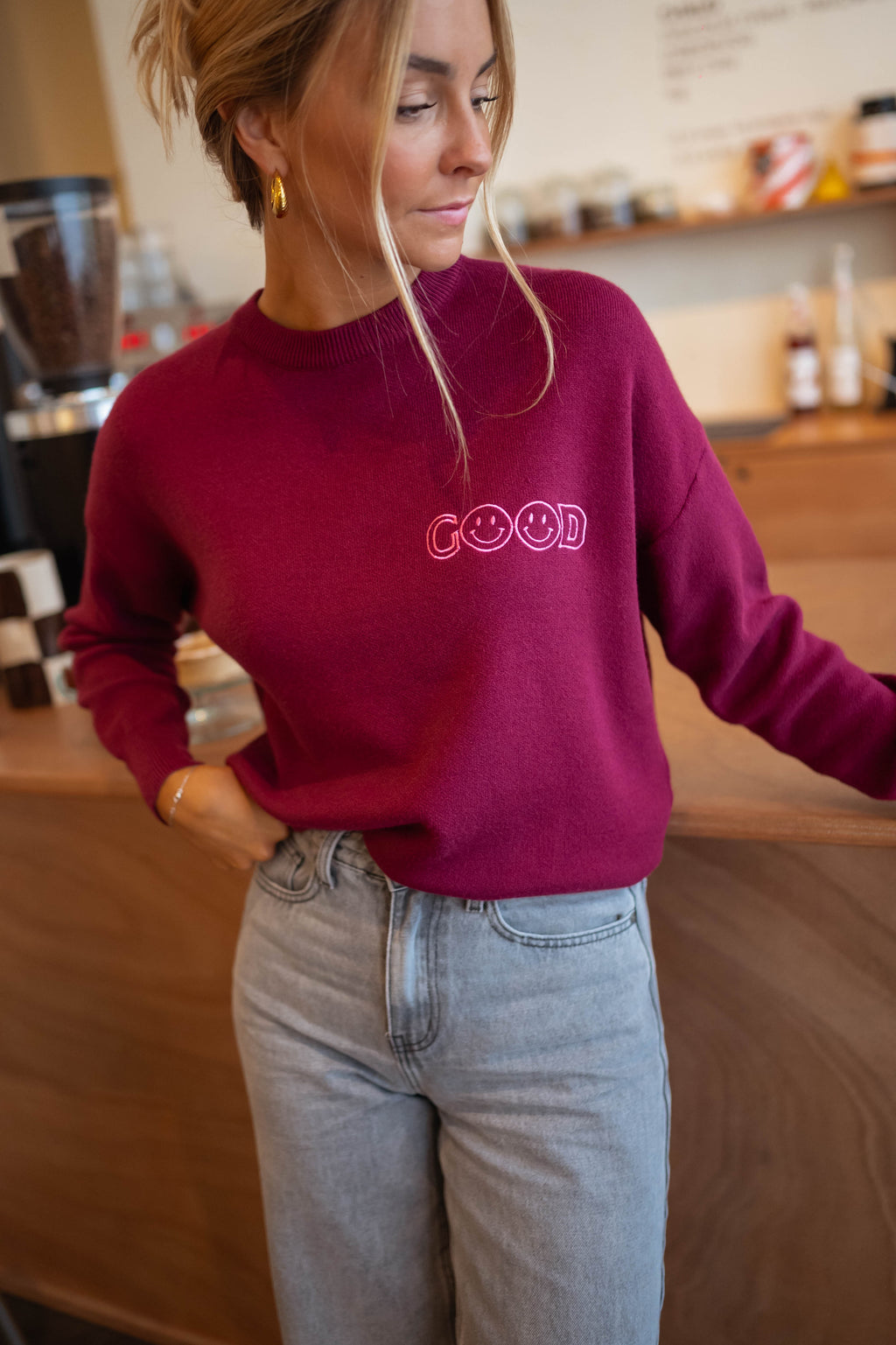 Good sweater - burgundy