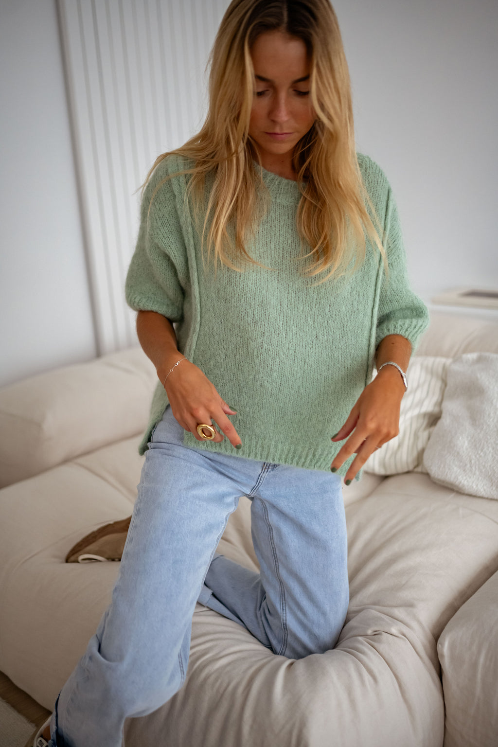 Leyi sweater - seagreen