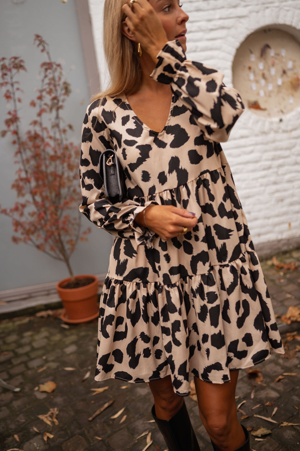 Anatole dress - beige leopard 