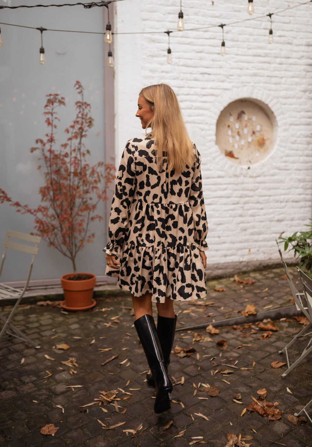 Anatole dress - beige leopard 