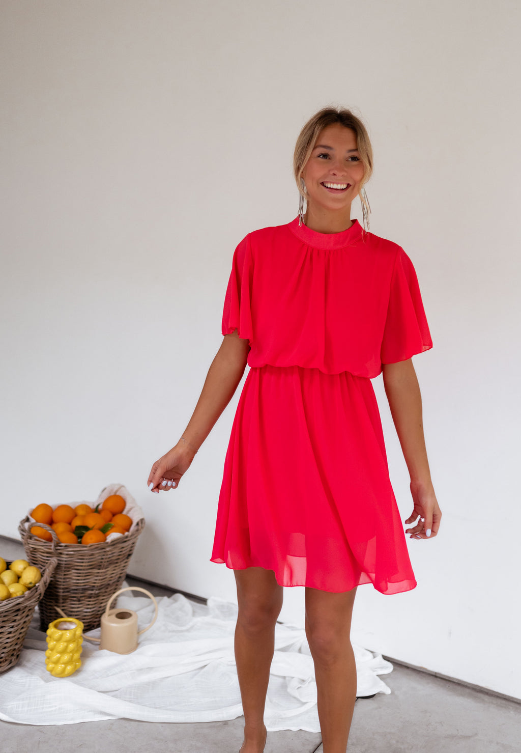 Robe Amandine - framboise