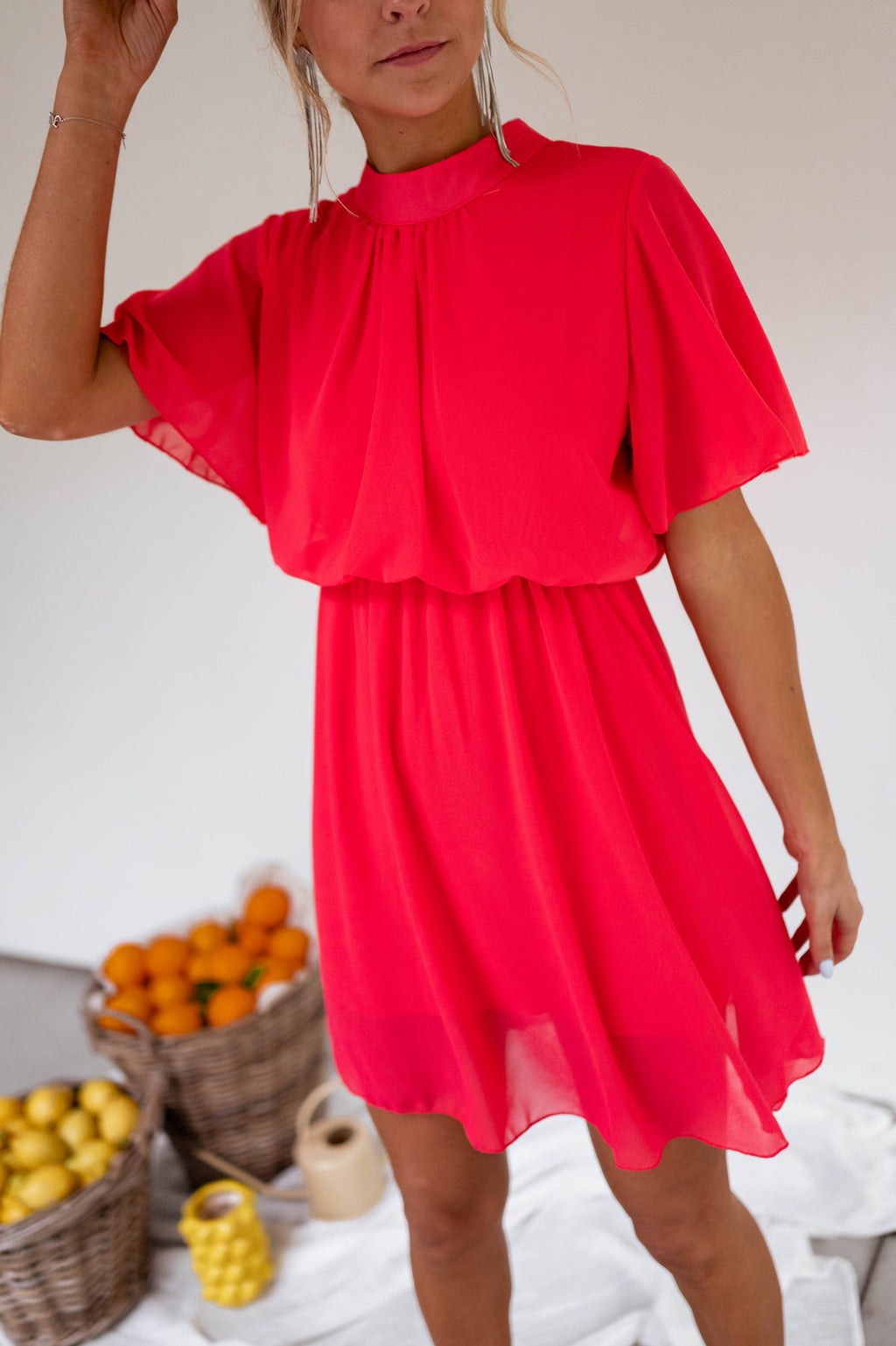 Robe Amandine - framboise