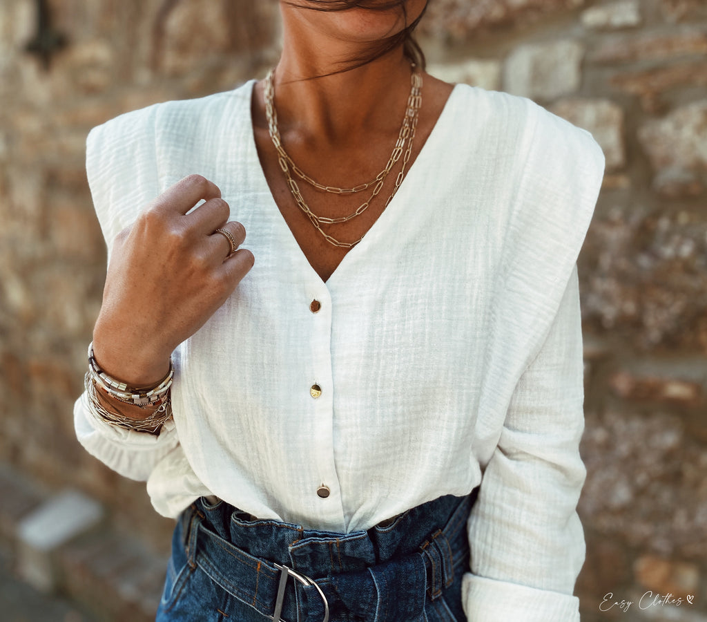 Blouse Athea - blanche