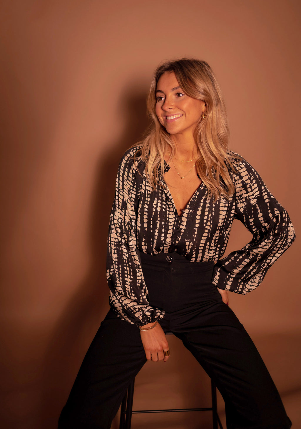 Thiam blouse - Black taupes