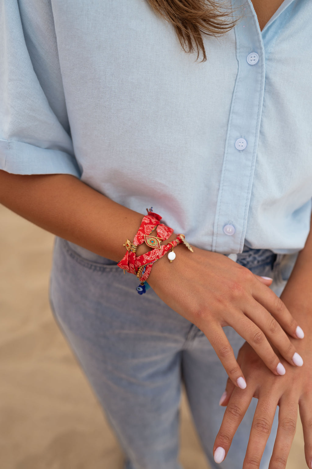 Bracelet Louny - rouge et doré