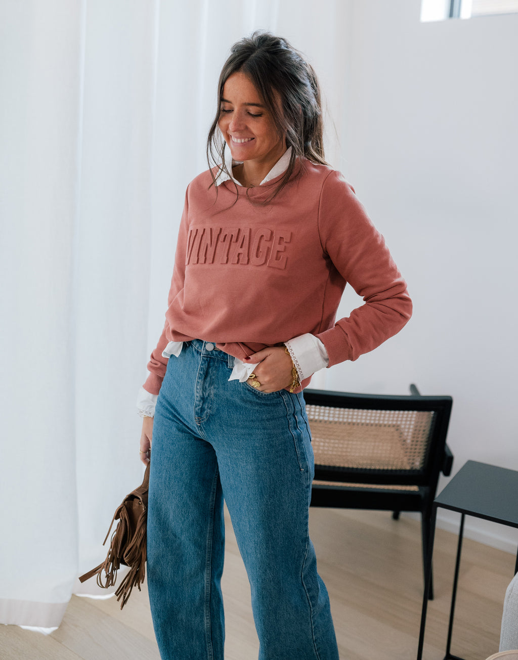 Calijo sweatshirt - terracotta