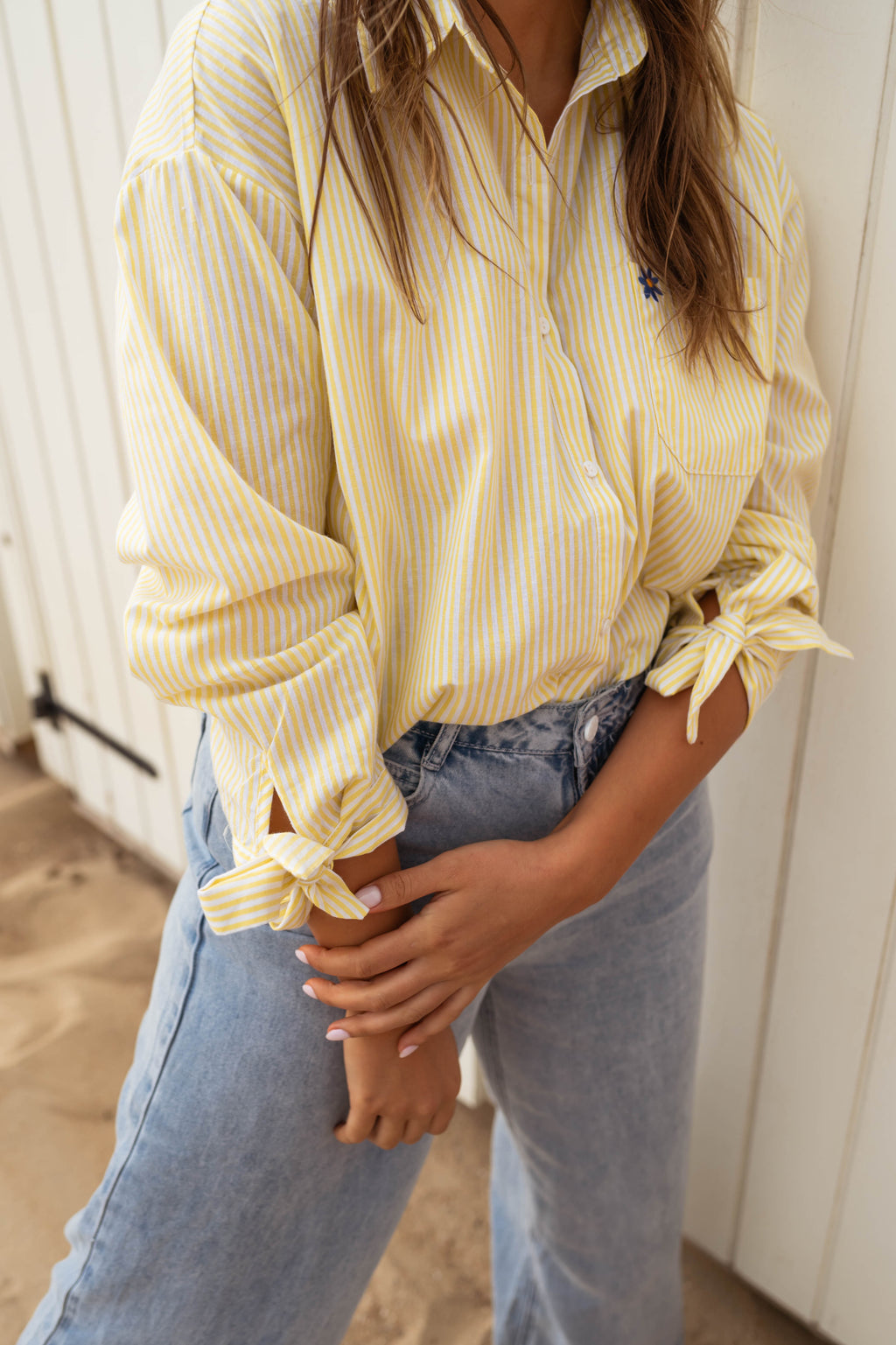 Dana shirt - yellow with lines