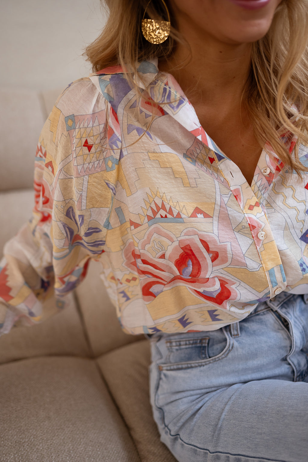 Soélie shirt- patterned