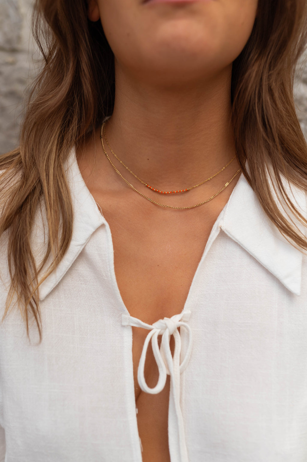 Collier Amir - doré et orange