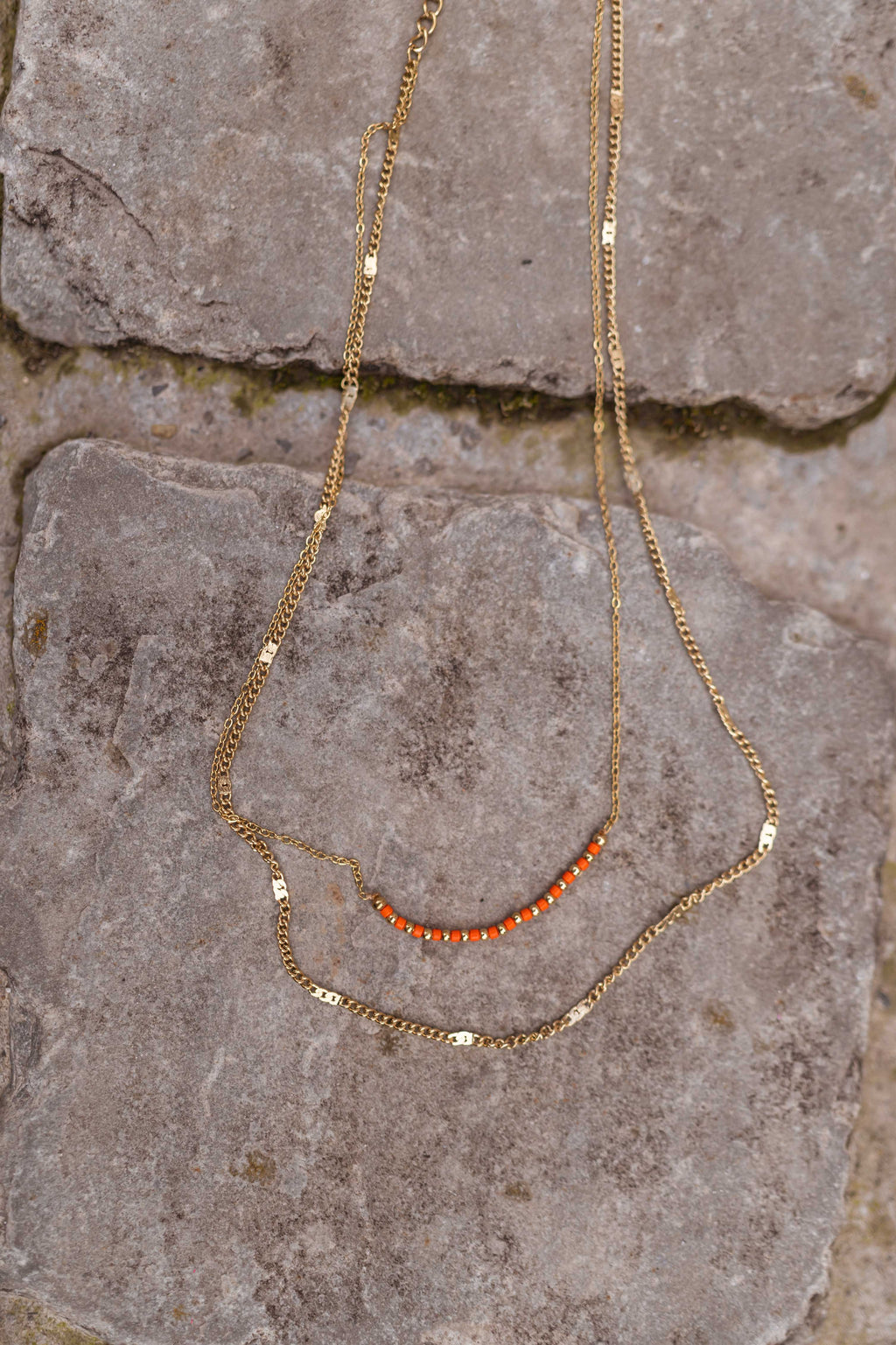 Collier Amir - doré et orange