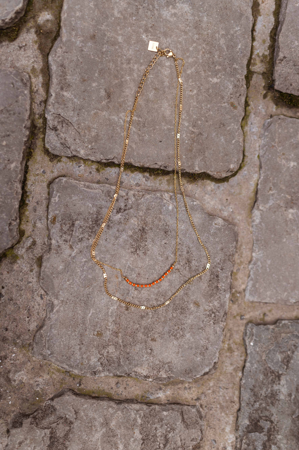 Collier Amir - doré et orange