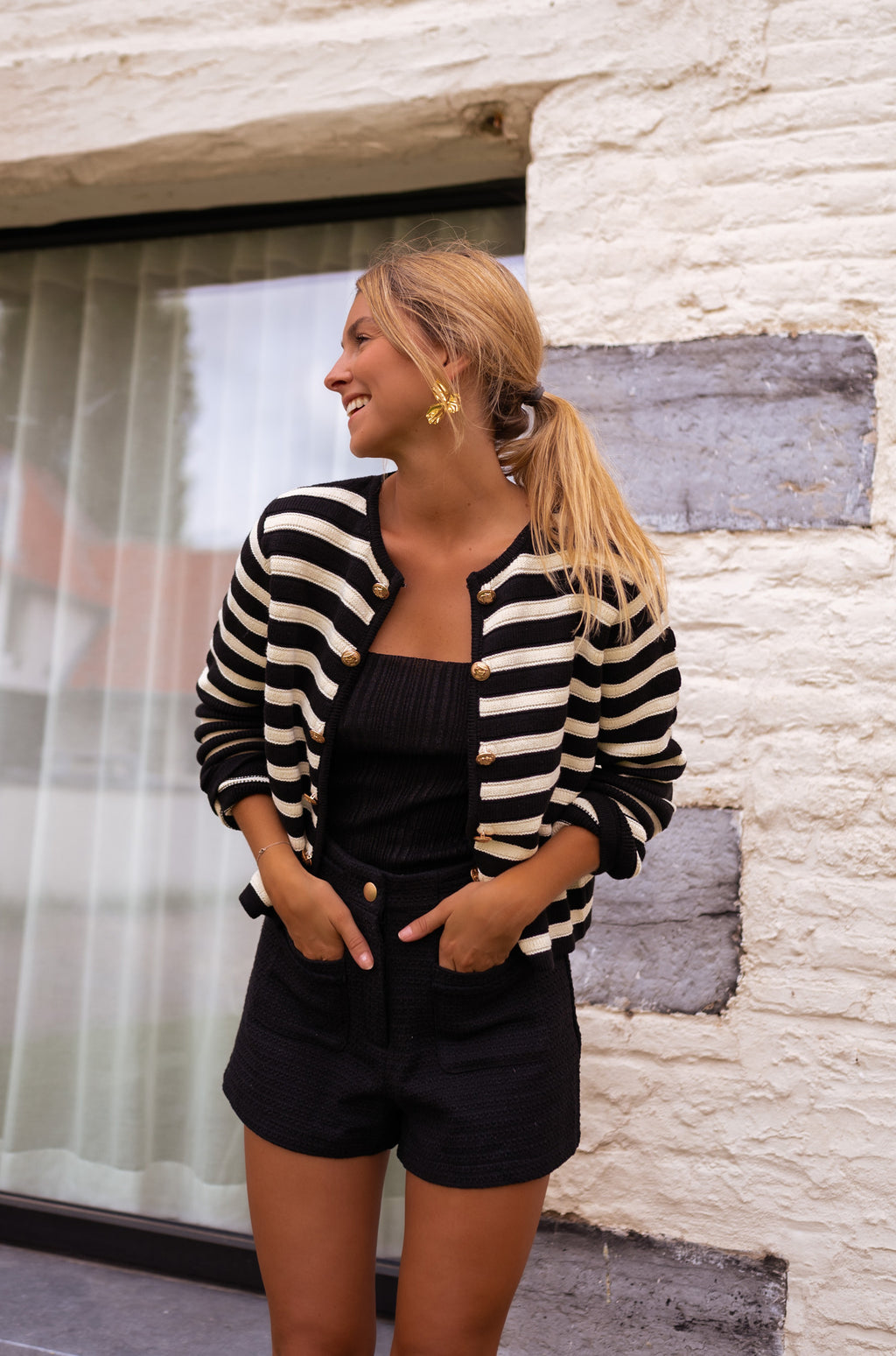 Tiago cardigan with lines