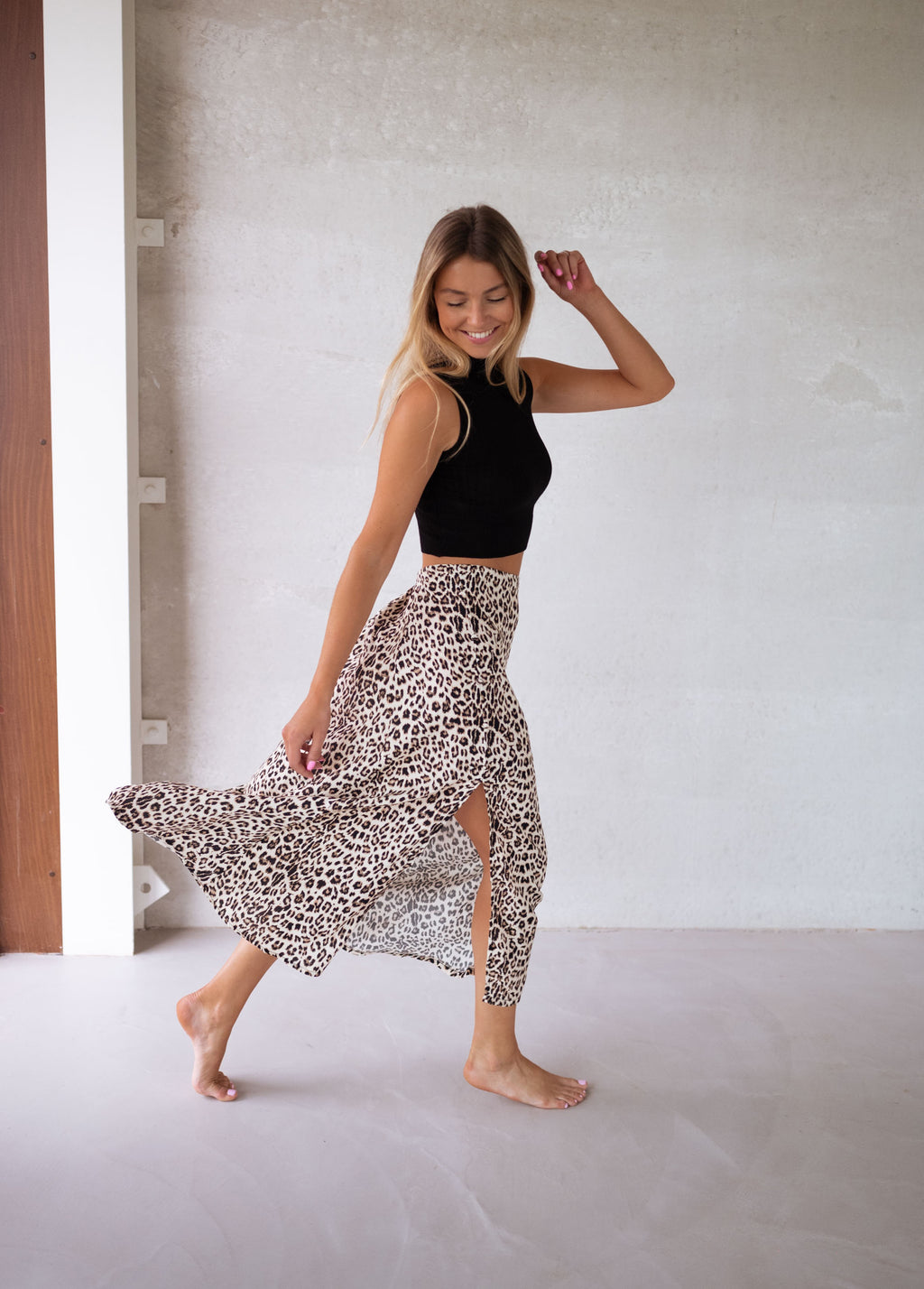 Long skirt Amalya - leopard