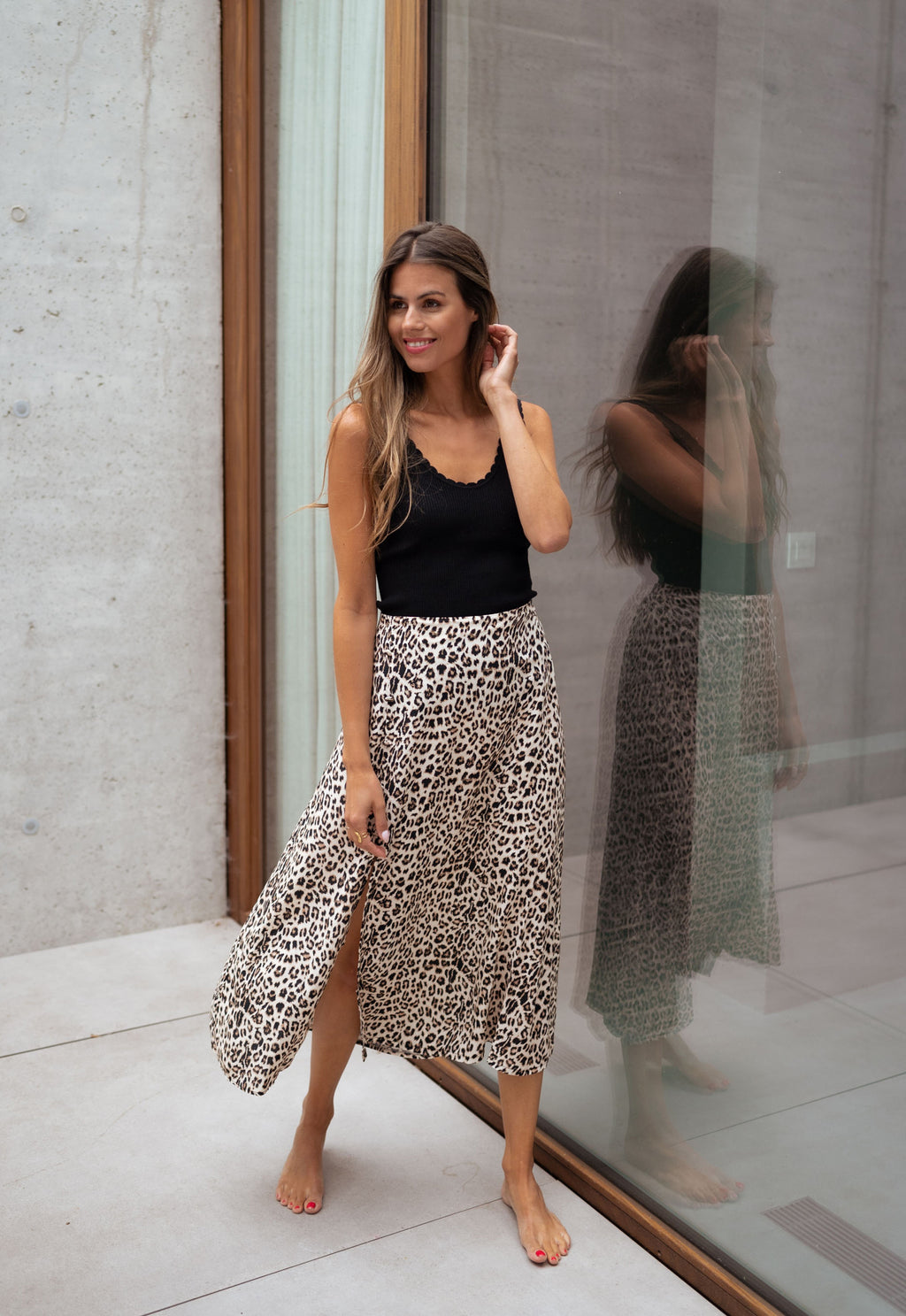 Long skirt Amalya - leopard