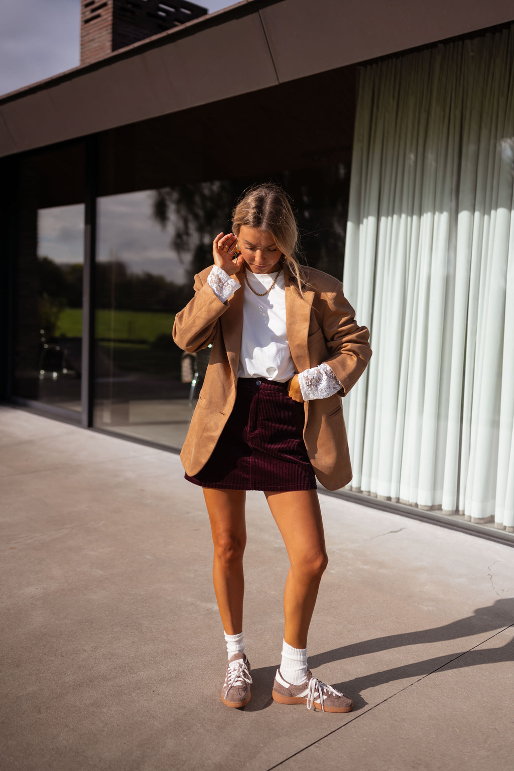 Frederik skirt - burgundy