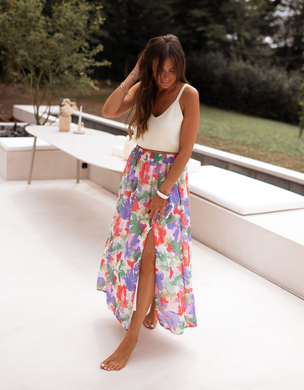 Nancy long skirt - Floral