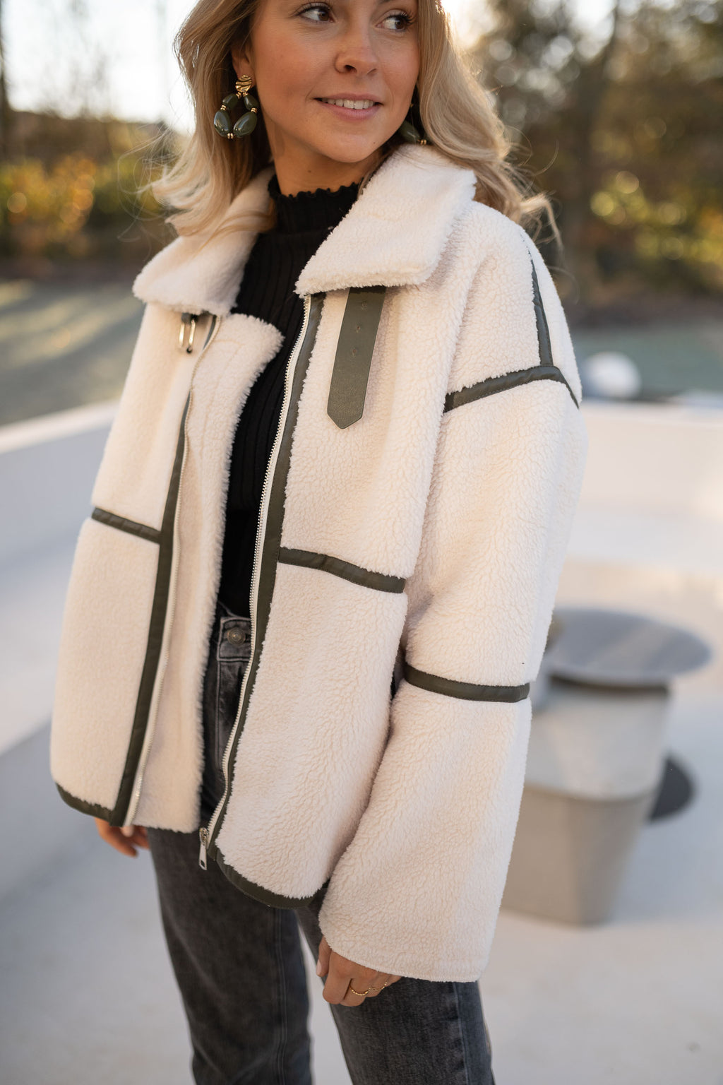 Nita coat Faux shearling - Khaki