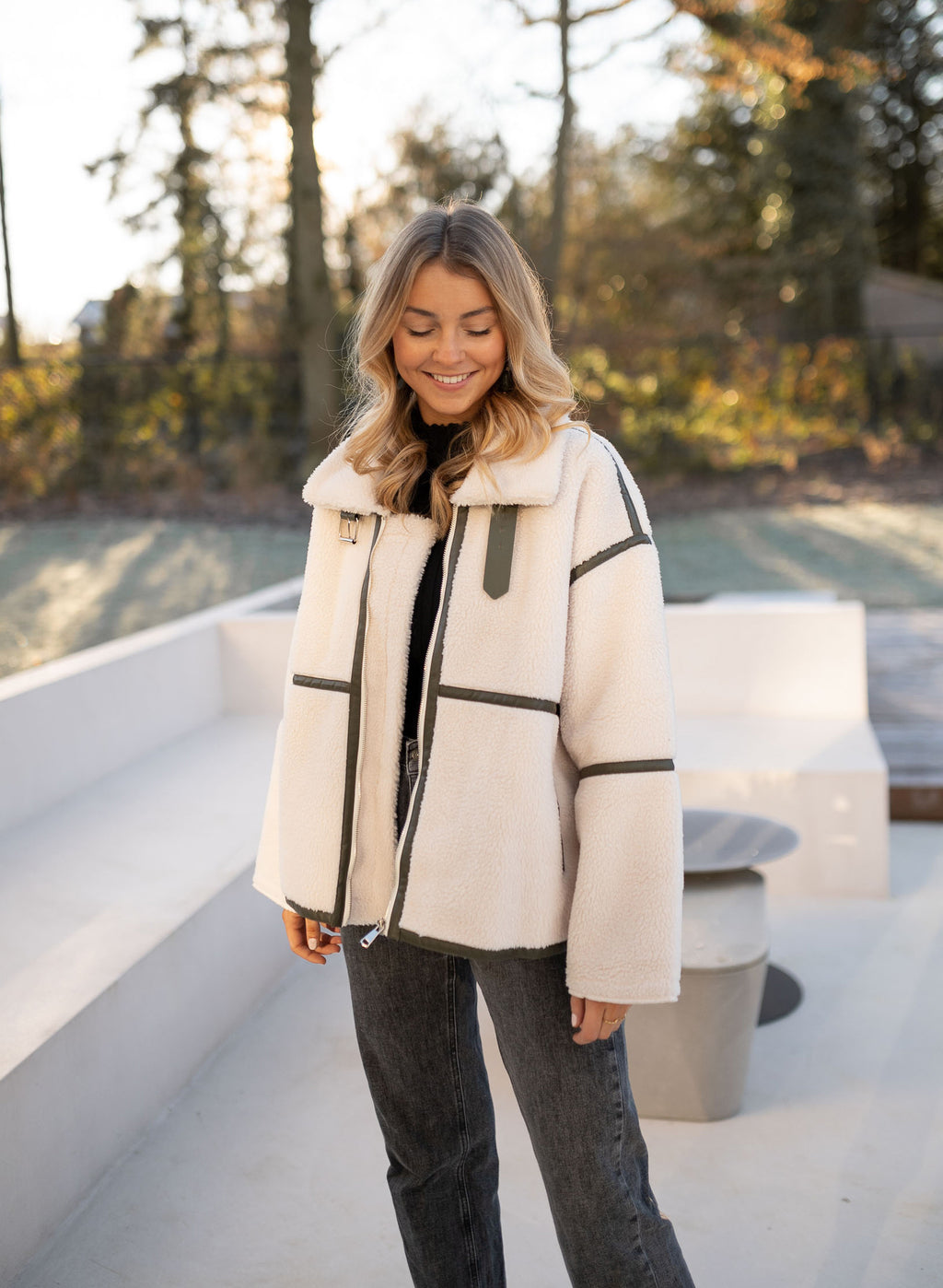 Nita coat Faux shearling - Khaki