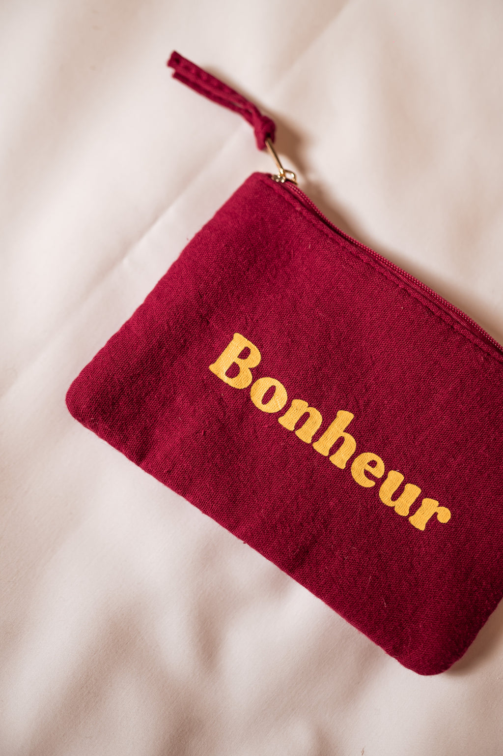 Pochette Bonheur - bordeaux